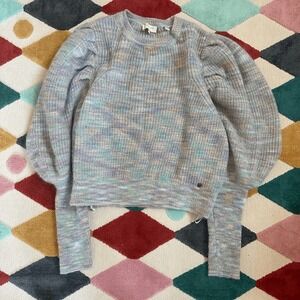 Ted Baker Mohair Blend Sweater with‎ Balloon Sleeves Size 4 Feminine Pastel Wool